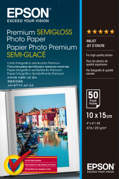 10cm x 15cm Premium Semigloss Photo 251gsm (50)